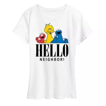 Женская футболка Howdy с принтом Sesame Street Licensed Character, белый