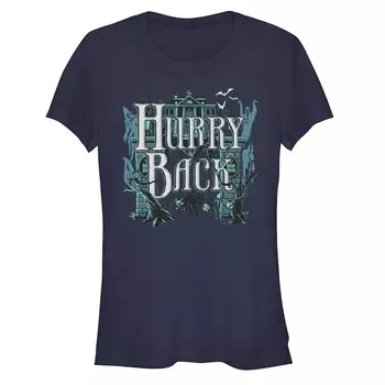 Женская футболка Hurry Back Gate Disney's The Haunted Mansion Licensed Character, темно-синий