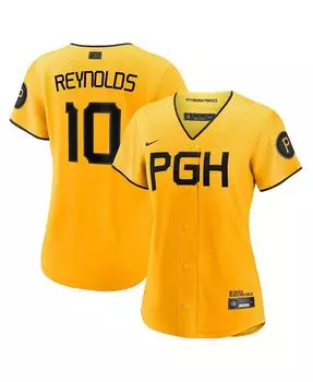Женская футболка игрока Bryan Reynolds Gold Pittsburgh Pirates 2023 City Connect Replica Player Nike, золото