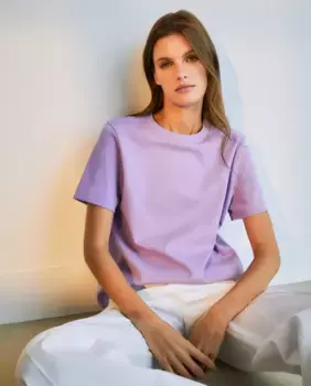 Женская футболка интерлок с коротким рукавом Woman El Corte Ingls, сиреневый