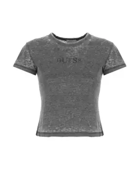 Женская футболка It из смесового хлопка Guess, черный
