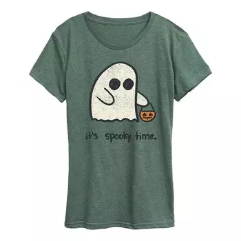 Женская футболка «It's Spooky Time» на Хэллоуин Licensed Character, зеленый