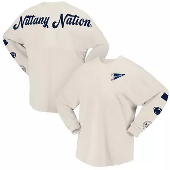 Женская футболка из джерси Spirit Natural Penn State Nittany Lions Local с длинными рукавами Spirit Jersey, цвет Pst Beige