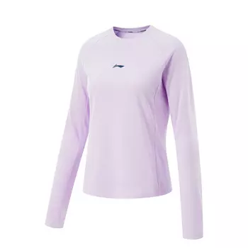 Женская футболка из коллекции LiNing Running, сжатого фиолетового цвета