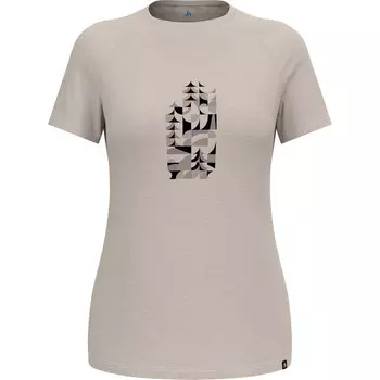 Женская футболка из мериноса Tencel 130 Heritage Odlo, бежевый