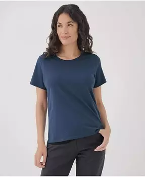 Женская футболка из мягкого хлопка с круглым вырезом из органического хлопка Pact, синий