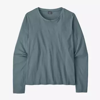 Женская футболка из регенеративного сертифицированного органического хлопка с длинными рукавами Patagonia, серый