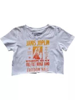 Женская футболка Janis Joplin Freedom Hall Crop Tee белого цвета Prince Peter