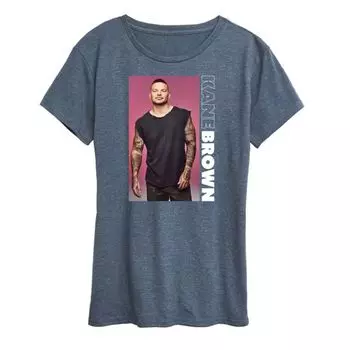 Женская футболка Kane Brown с вертикальным рисунком Licensed Character, синий