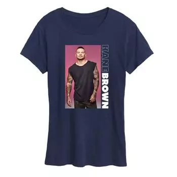 Женская футболка Kane Brown с вертикальным рисунком Licensed Character, синий