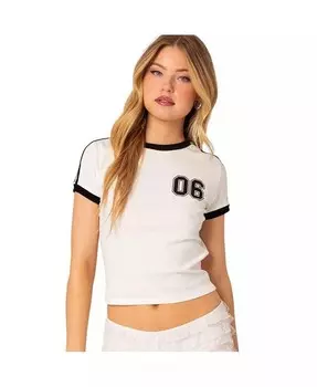 Женская футболка Kassidy с контрастом Edikted, белый