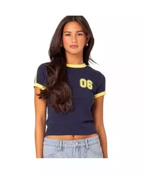 Женская футболка Kassidy с контрастом Edikted, синий