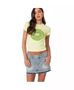 Женская футболка киви Edikted, желтый