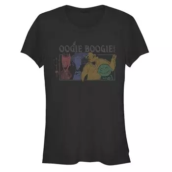 Женская футболка команды Disney's «Кошмар перед Рождеством» Oogie Boogie's Licensed Character, черный