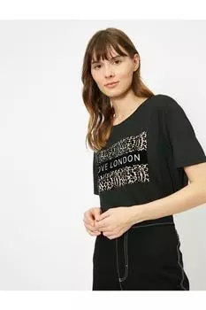 Женская футболка Koton, черный