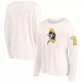Женская футболка кремового цвета с логотипом Fanatics Green Bay Packers Game Date с длинными рукавами Fanatics