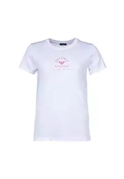 Женская футболка, круглый вырез - ICONIC LOGOBAND, короткий рукав, хлопок EMPORIO ARMANI