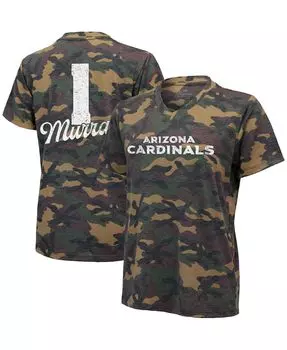 Женская футболка Kyler Murray Camo Arizona Cardinals с именем и номером Tri-Blend с v-образным вырезом Industry Rag