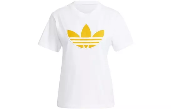 Женская футболка Lifestyle Pearl Trefoil белая Adidas Originals
