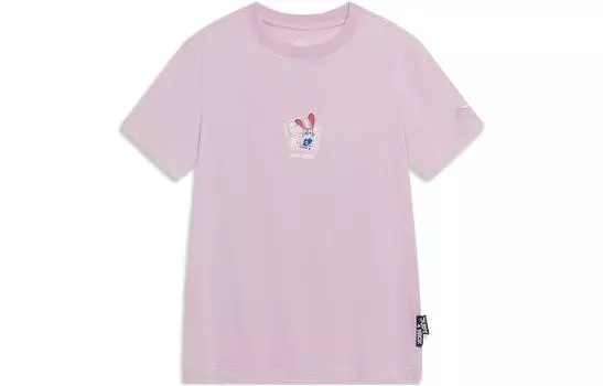 Женская футболка LiNing Disney Collaboration Collection Zootopia, нежно-розовая