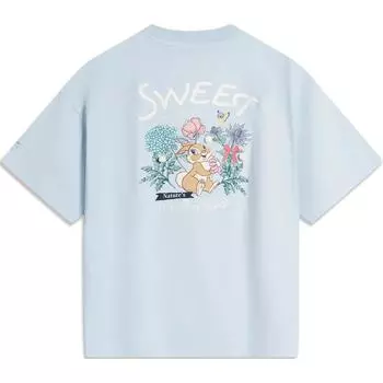 Женская футболка LiNing Sports Life Collection Cloud Blue, Cloud Blue