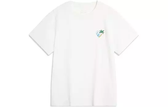 Женская футболка LiNing Sports Life Collection цвета слоновой кости