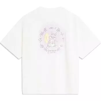 Женская футболка LiNing Sports Life Collection цвета слоновой кости