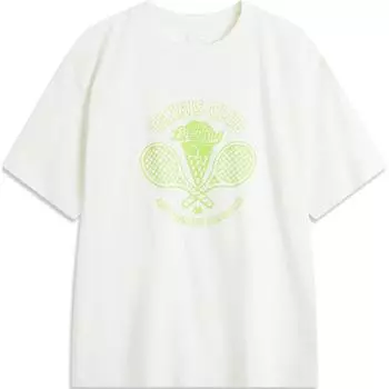 Женская футболка LiNing Sports Life Collection цвета слоновой кости