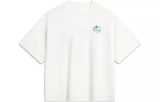 Женская футболка LiNing Sports Life Collection с заниженной линией плеч, цвет слоновой кости