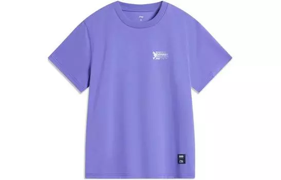 Женская футболка LiNing x LOL Sports Life Collection, цвет: фиолетовый, очень пери