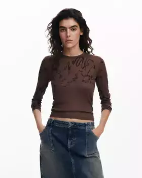Женская футболка любви Desigual, чёрный