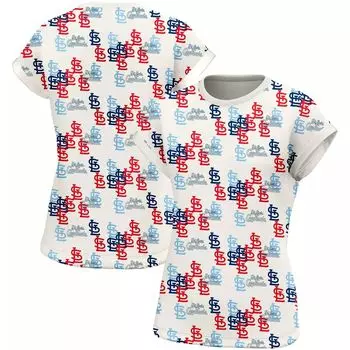 Женская футболка Lusso White St. Louis Cardinals Madge Dolman Tri-Blend