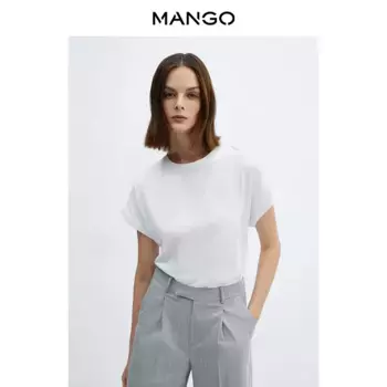 Женская футболка Mango базовая, синий