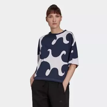 Женская футболка Marimekko Adidas, черный