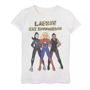 Женская футболка Marvel Ms Marvel Get Information для девочек 7–16 лет Marvel