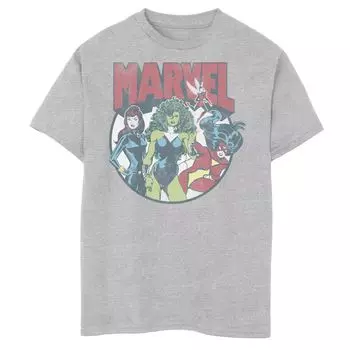 Женская футболка Marvel с изображением круга для мальчиков 8–20 лет Marvel