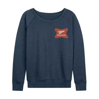 Женская футболка Miller High Life Softcross с длинным рукавом из французского трикотажа с логотипом Licensed Character, индиго