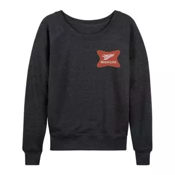 Женская футболка Miller High Life Softcross с длинным рукавом из французского трикотажа с логотипом Licensed Character, серый