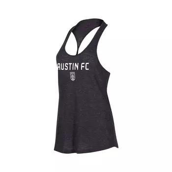 Женская футболка на бретелях Concepts Sport Heather Charcoal Austin FC Radiant с овальным вырезом сзади