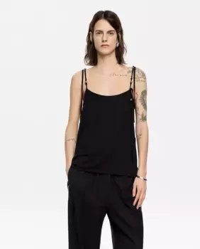 Женская футболка на бретелях с металлическими кольцами Bimba y Lola, черный