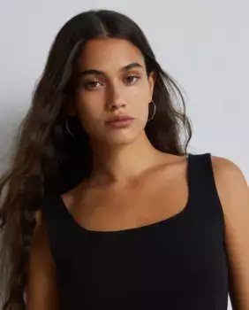 Женская футболка на широких бретелях Easy Wear, черный