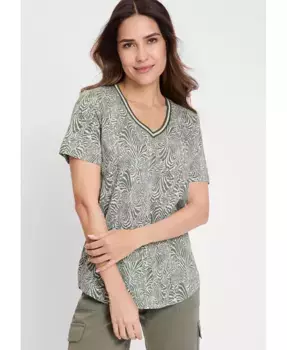 Женская футболка Neo Animal Print Olsen, зеленый