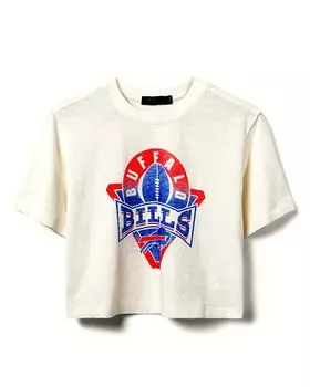 Женская футболка NFL Buffalo Bills с воротником-стойкой Junk Food Clothing, белый
