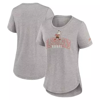 Женская футболка Nike Heather Grey Cleveland Browns Fashion Tri-Blend Nike