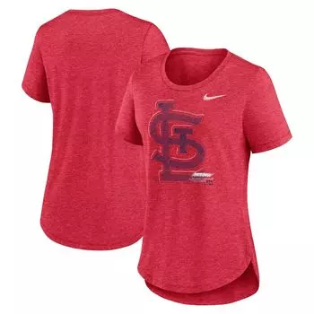 Женская футболка Nike Heather Red St. Louis Cardinals Touch Tri-Blend Nike