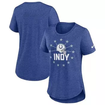 Женская футболка Nike Heather Royal Indianapolis Colts Local Fashion Tri-Blend Nike