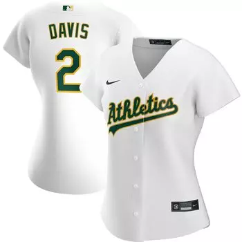 Женская футболка Nike Khris Davis White Oakland Athletics Home Replica Player Nike