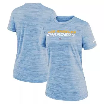 Женская футболка Nike Powder Blue Los Angeles Chargers Sideline Velocity Performance Nike