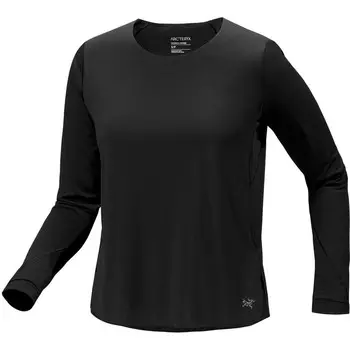 Женская футболка Norvan с круглым вырезом и длинными рукавами Arcteryx, черный