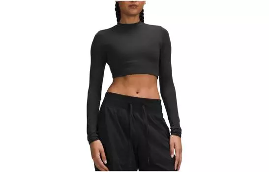 Женская футболка Nulu Yoga Lululemon, Nomad Gray/NOMD